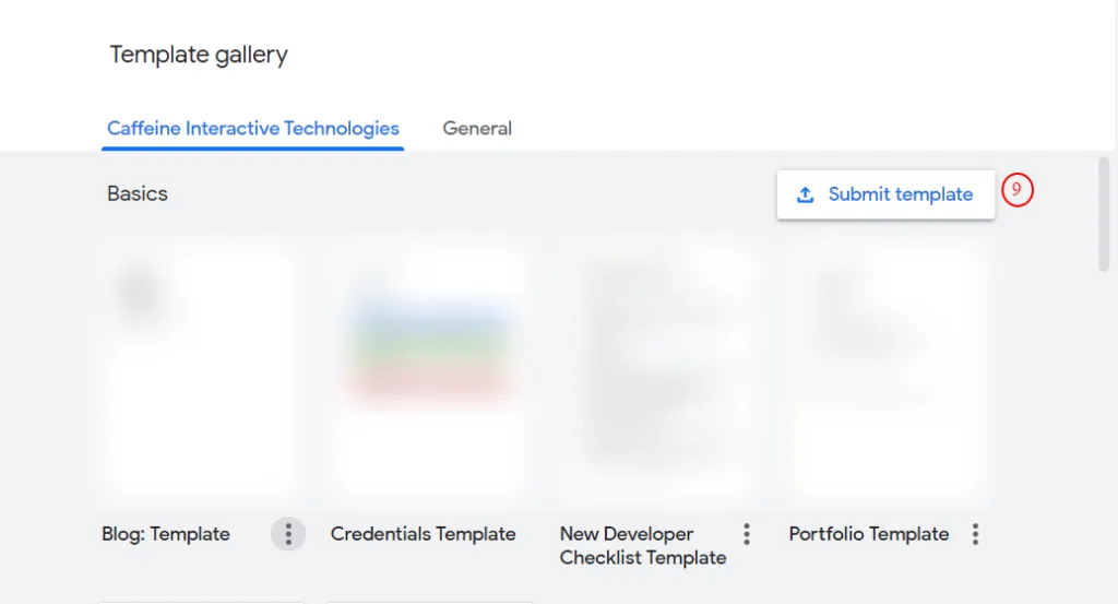 Google Drive Template List