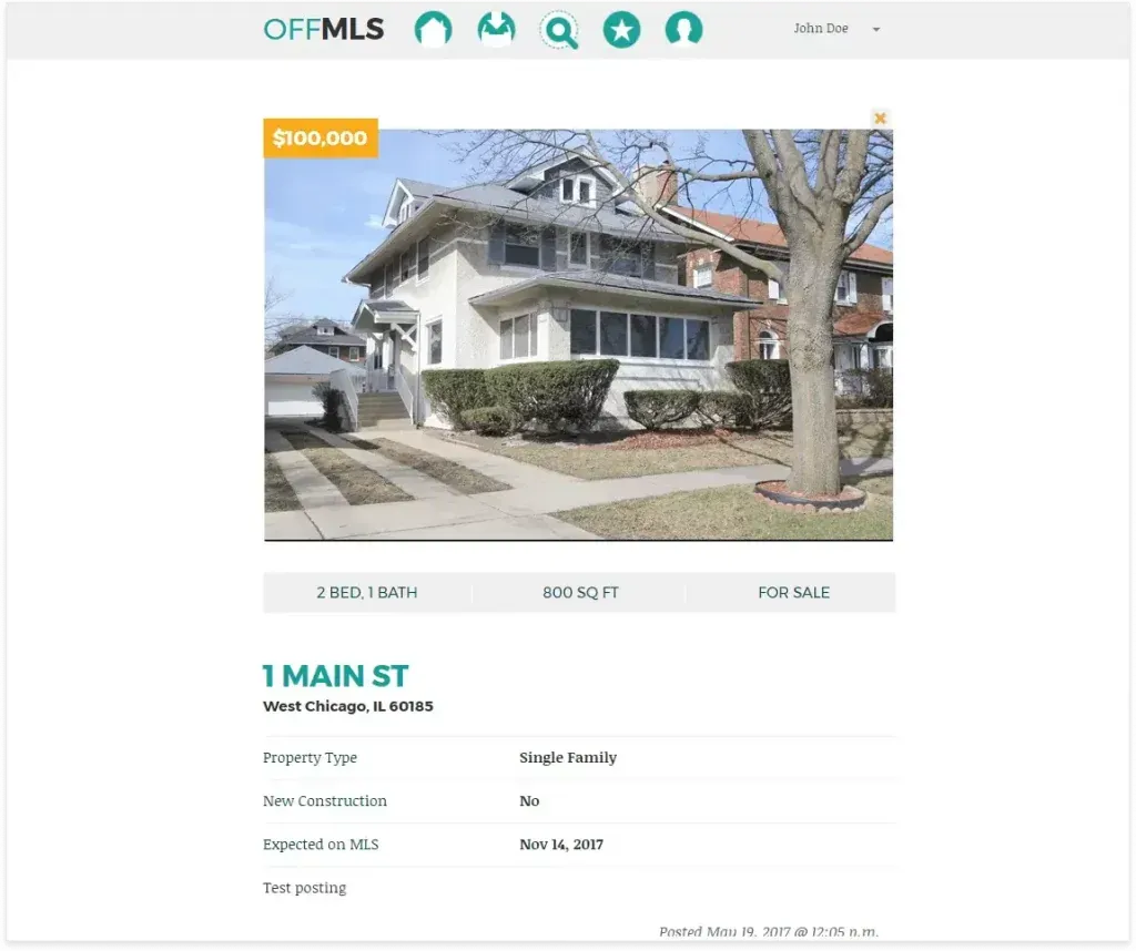 offMLS Real Estate App: The Solution, screenshot 1