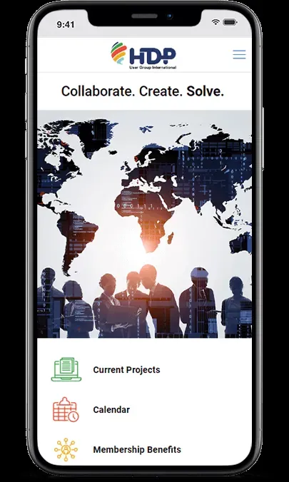 HDP User Group International Inc.: The Solution, mobile view 1