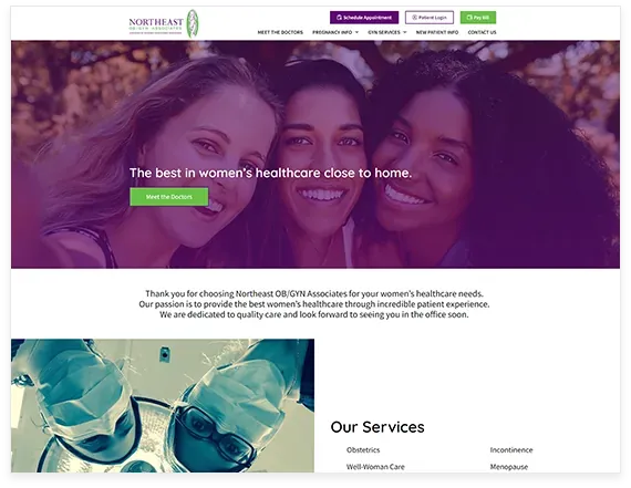 Northeast OB/GYN Associates: The Solution, screenshot 1